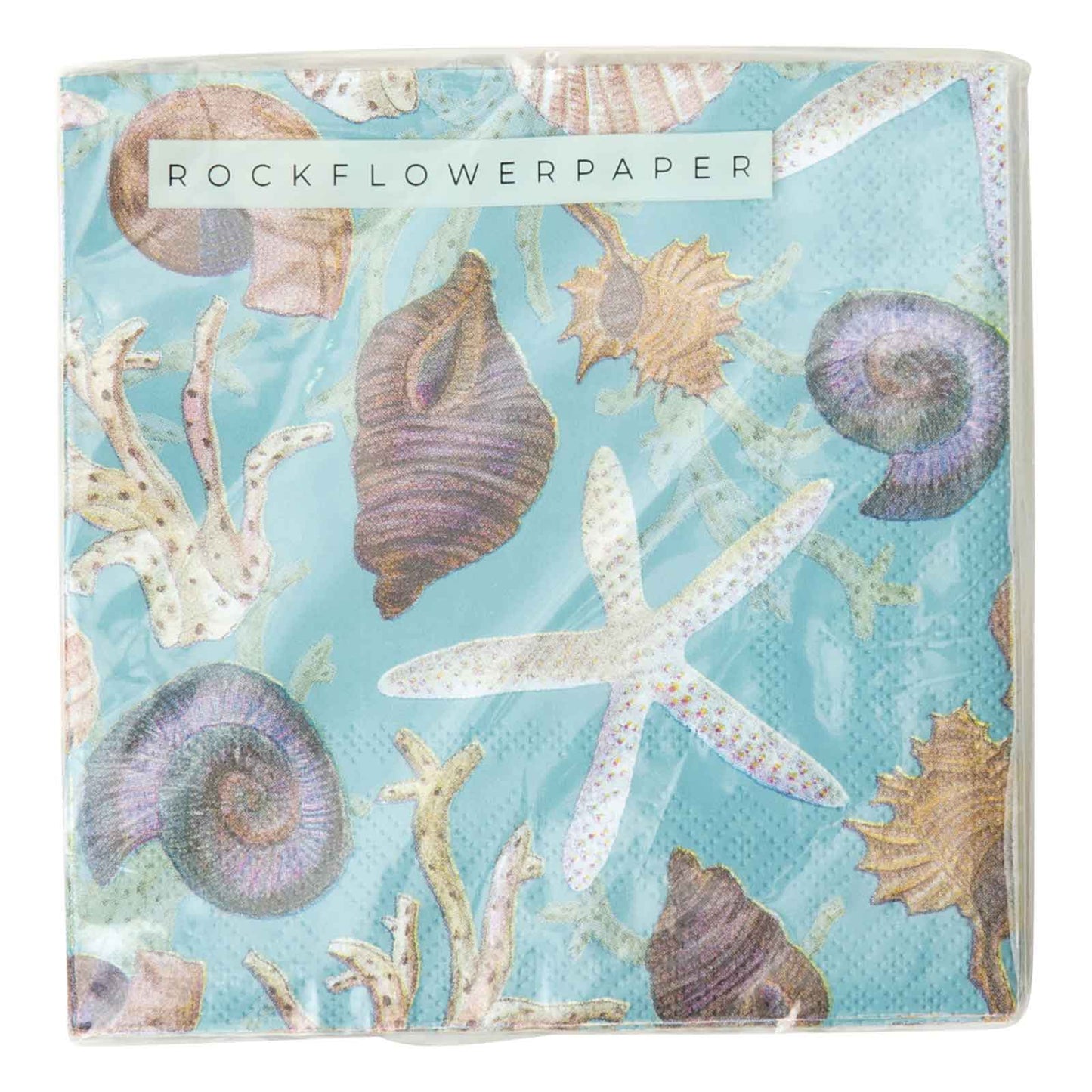 Sea Treasures Coastal Paper Cocktail Napkins (Pack of 25)