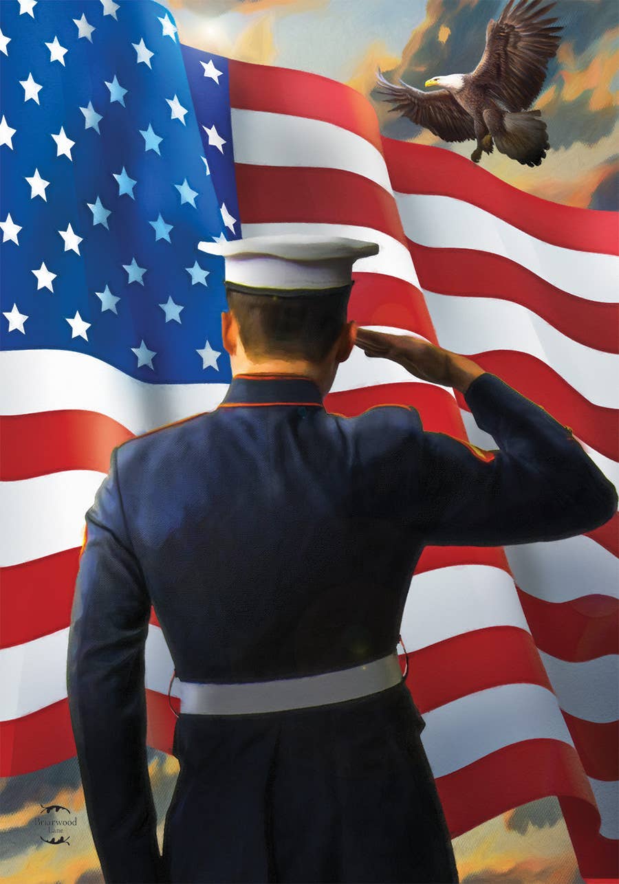 America's Heroes Garden Flag