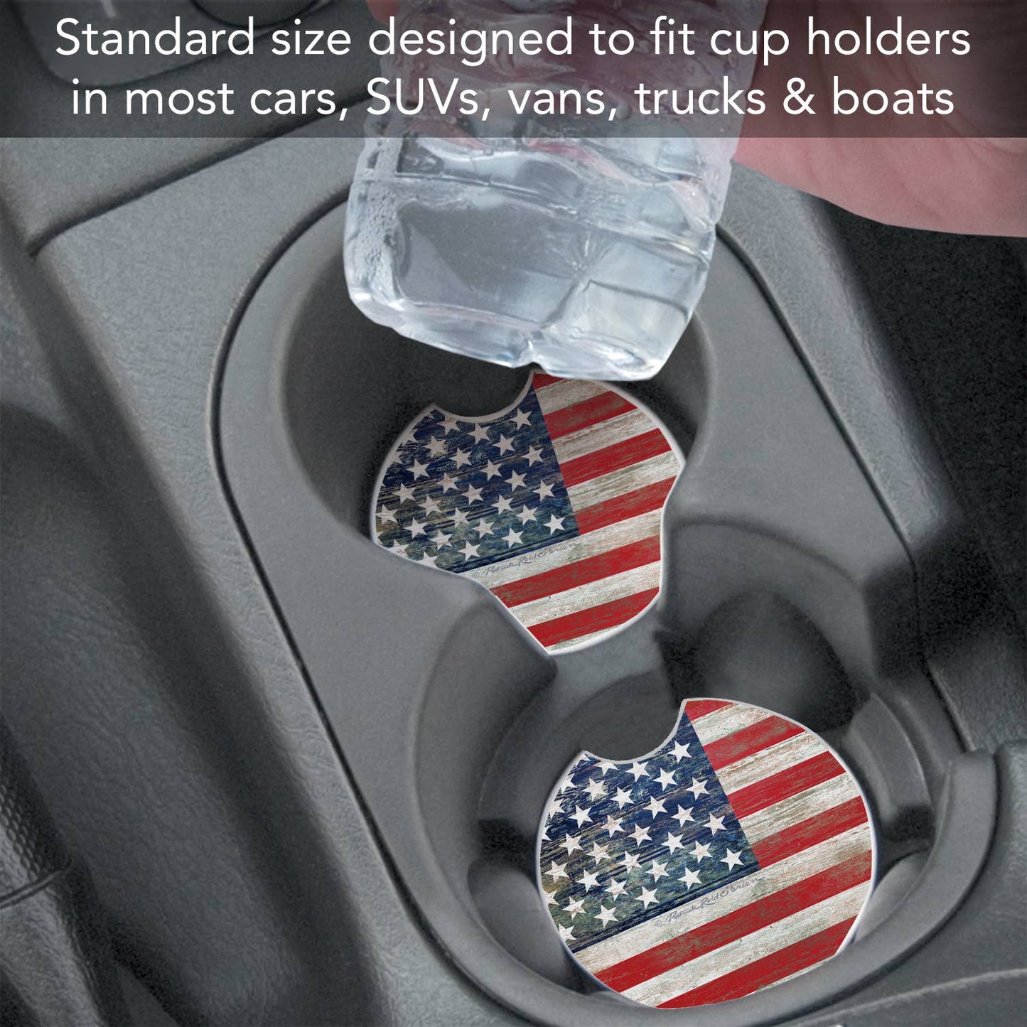 Americana Bulk Absorbent Stone Car Coaster