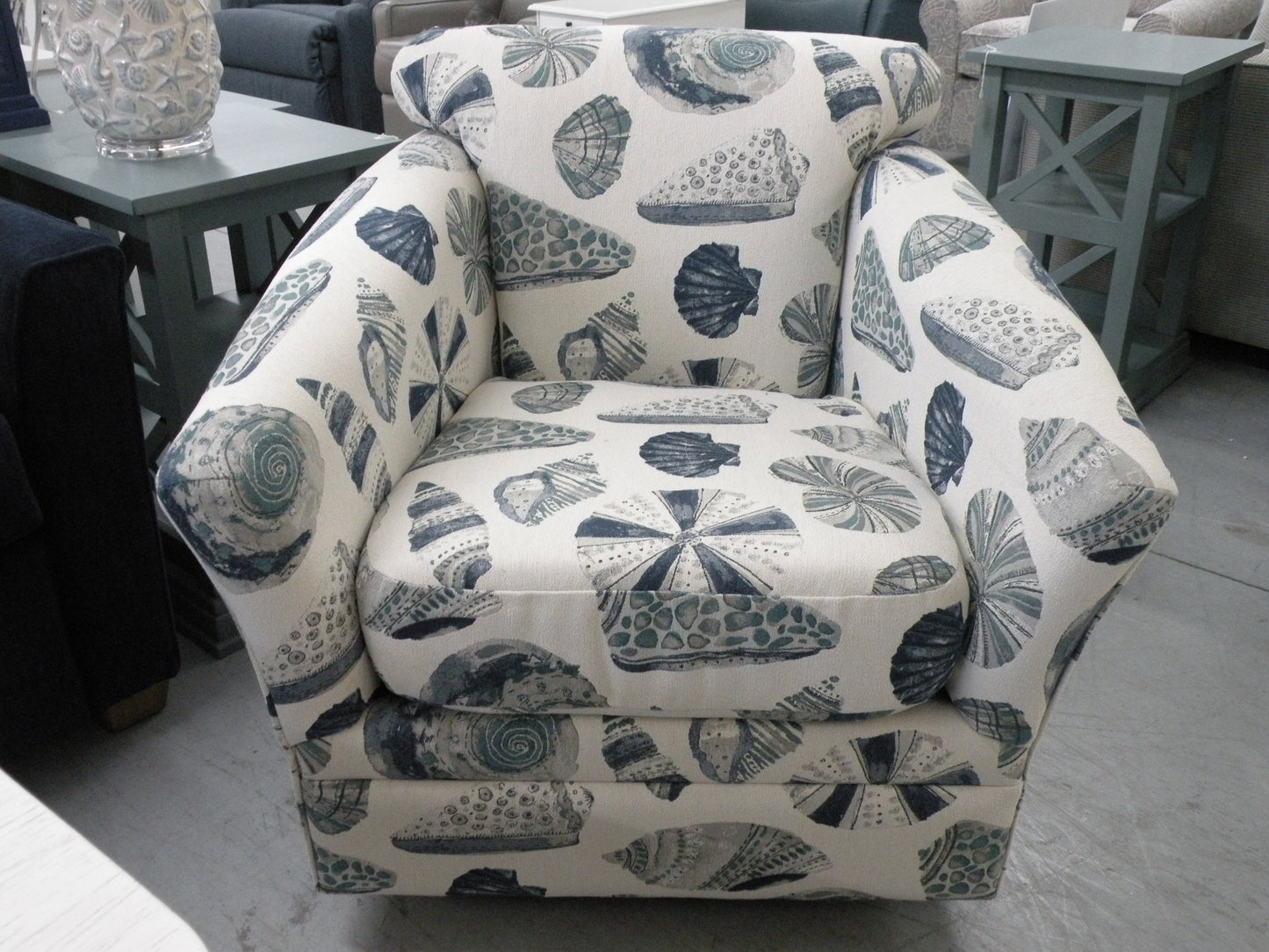 36SWGL Swivel Glider Barrel Chair - Dance Ocean