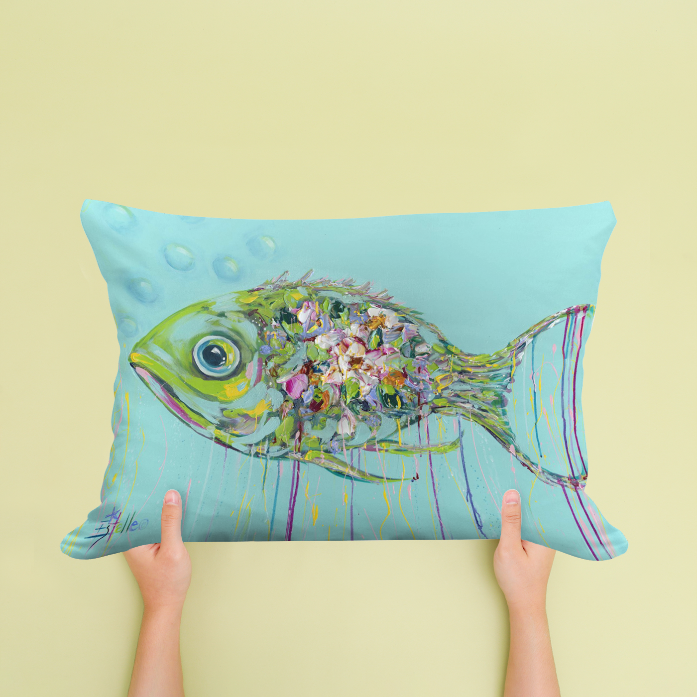 Estelle Artistic Fish Pillow