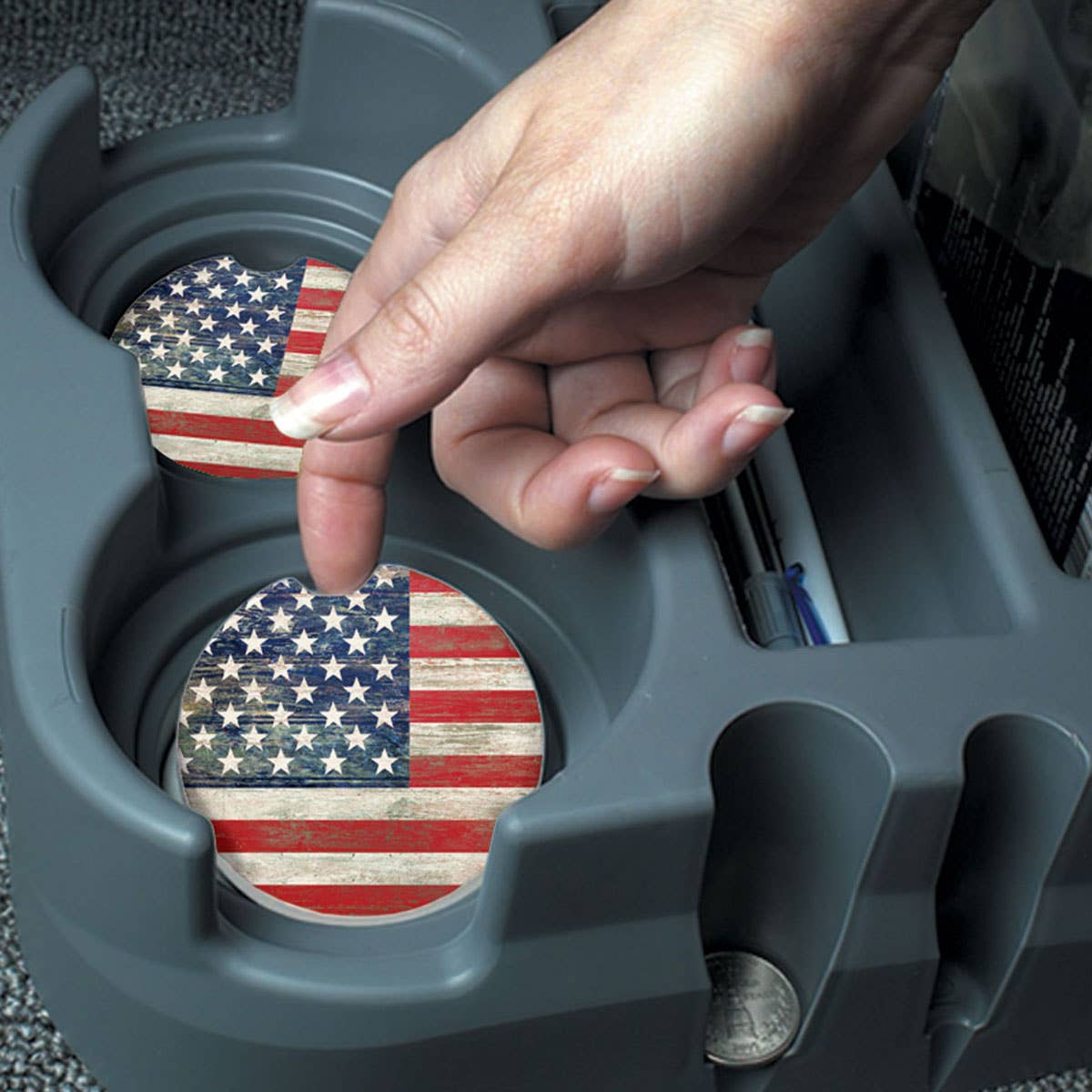 Americana Bulk Absorbent Stone Car Coaster