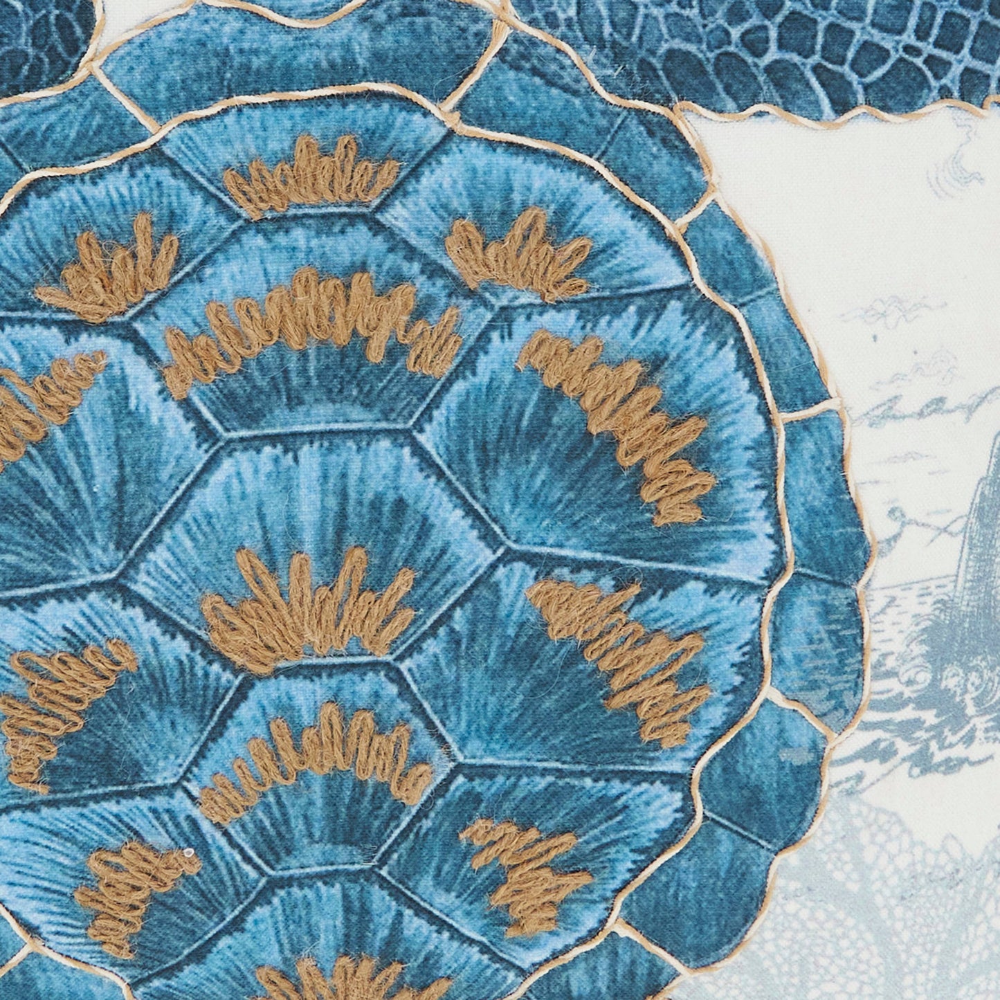 Coastal Outdoor Turtle Pillow