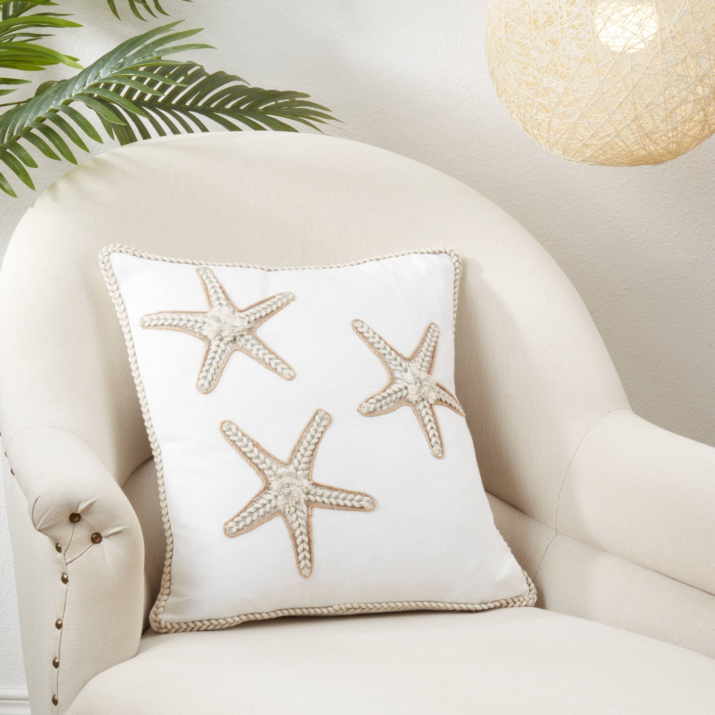 Starfish Serenity Throw Pillow