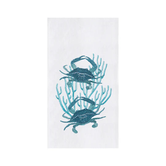 2 Blue Crabs Kitchen Towel