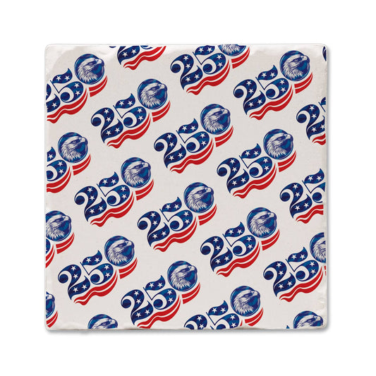 "Celebrate 250 Years" Stone Tumbled Tile Coaster