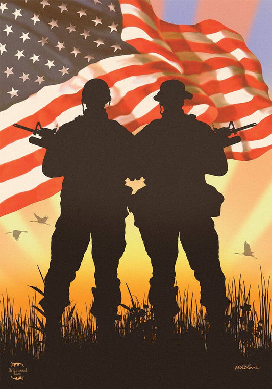 American Heroes Garden Flag