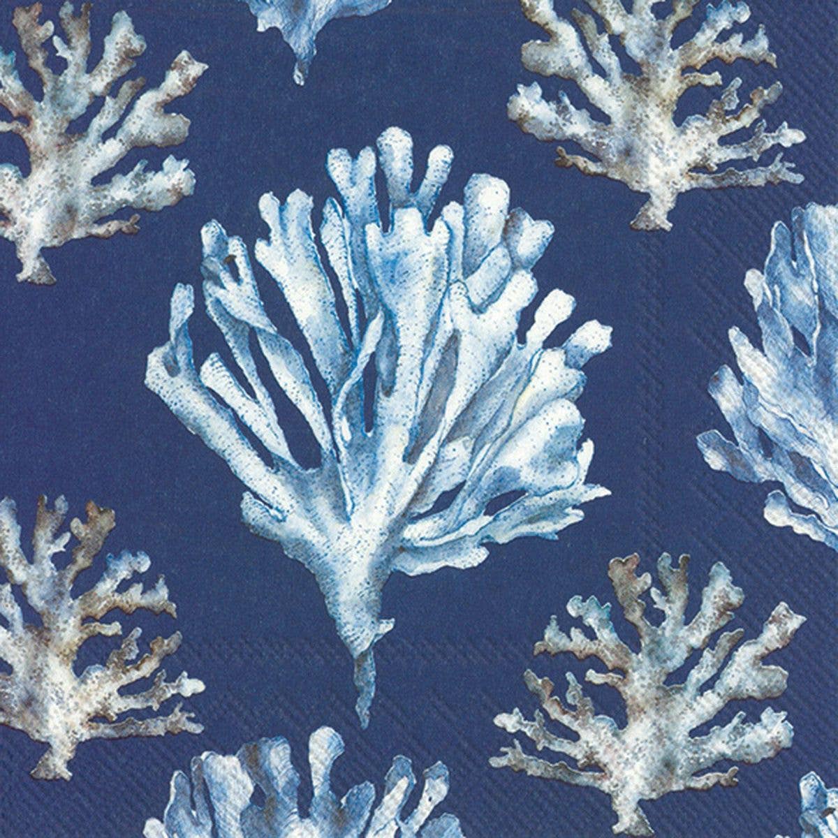 Paper Cocktail Napkins Pack of 20 Coral blue