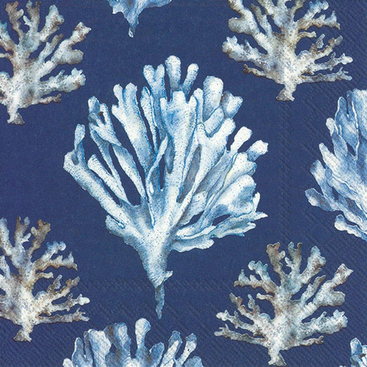Paper Cocktail Napkins Pack of 20 Coral blue