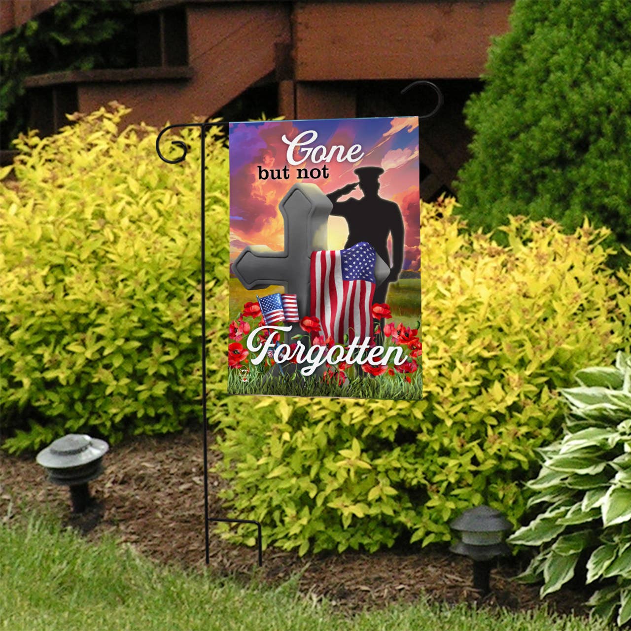 Military Gone But Not Forgotten Garden Flag