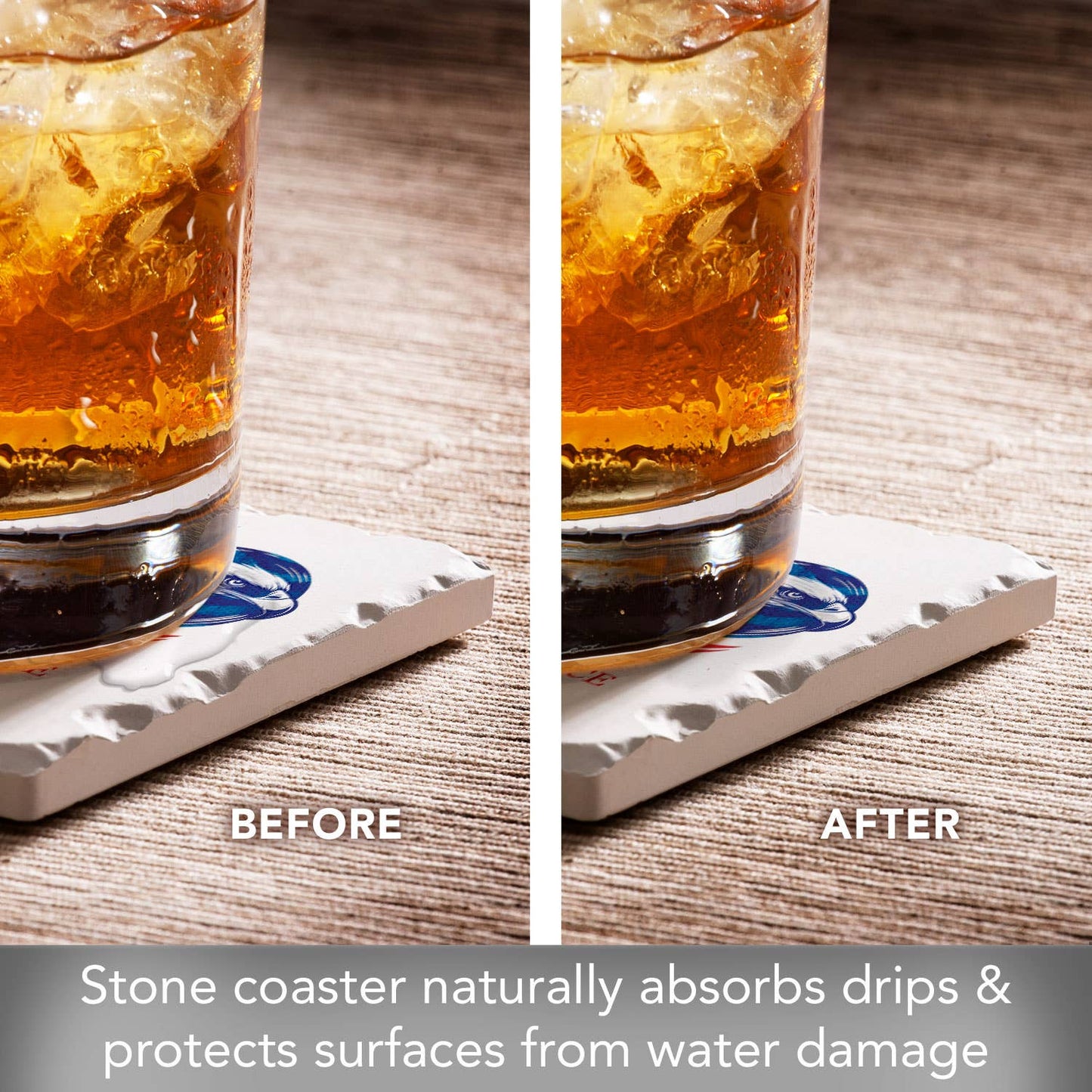 "Celebrate 250" Single Absorbent Tumbled Tile Coaster