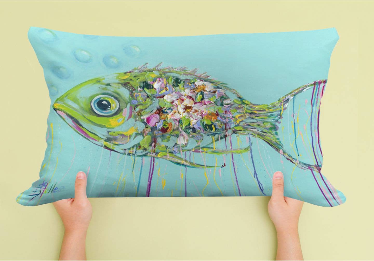 Estelle Artistic Fish Pillow