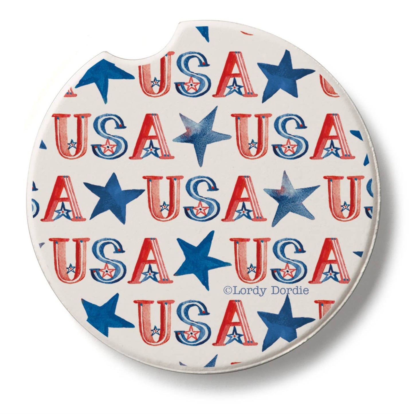 "USA Repeat" Stone Car Coaster