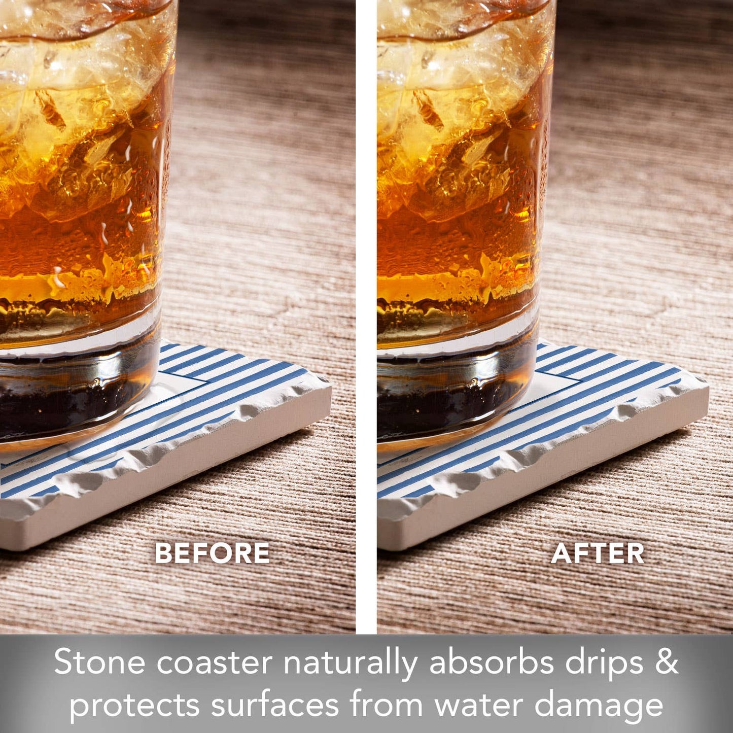 "USA Cuties-Home" Absorbent Tumbled Tile Coaster