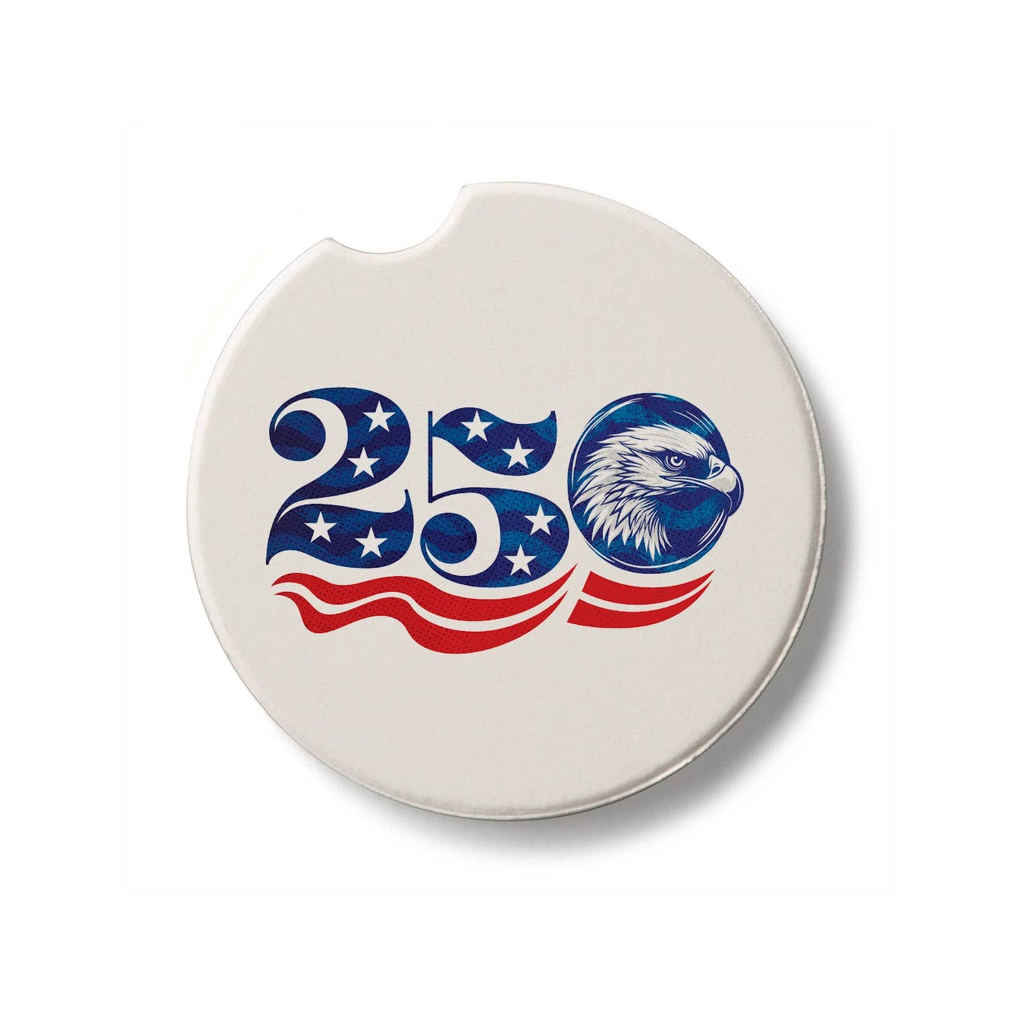 "Celebrate 250" Absorbent Stone Car Coaster 1pk