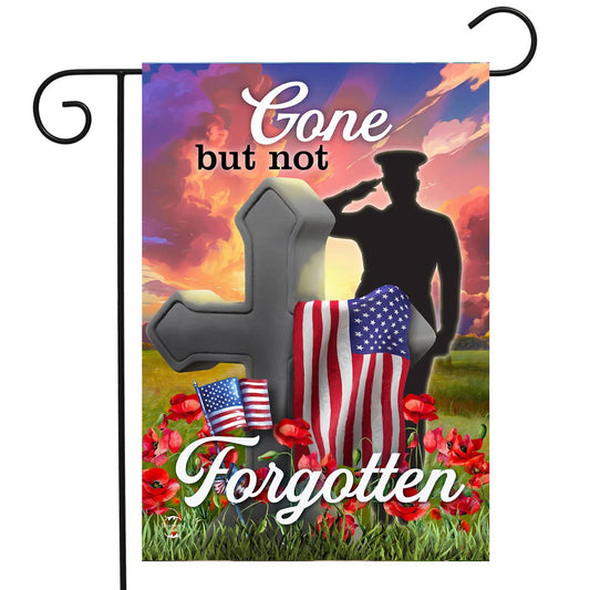 Military Gone But Not Forgotten Garden Flag