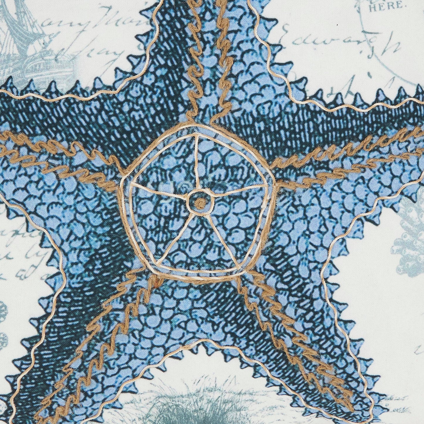 Coastal Outdoor Starfish Pillow