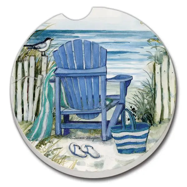 By the Sea Chair Absorbent Stone Car Coaster