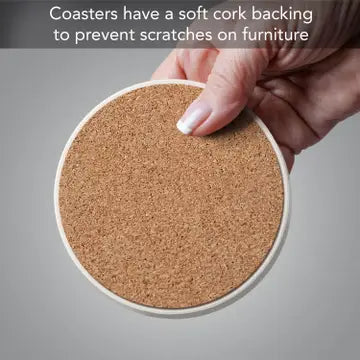 Time For Two Round Absorbent Stone Coaster