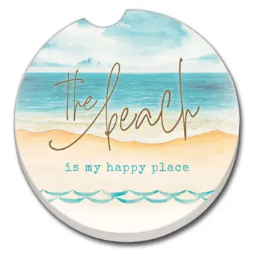 My Happy Place Bulk Stone Car Coaster