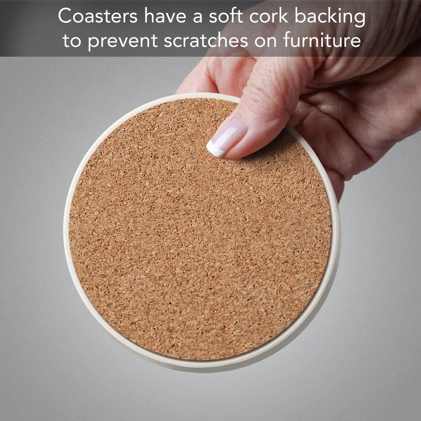 "Ocean Tides" Round Absorbent Stone Coaster