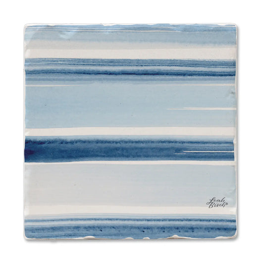 "Ocean Tides" Absorbent Tumbled Tile Coaster