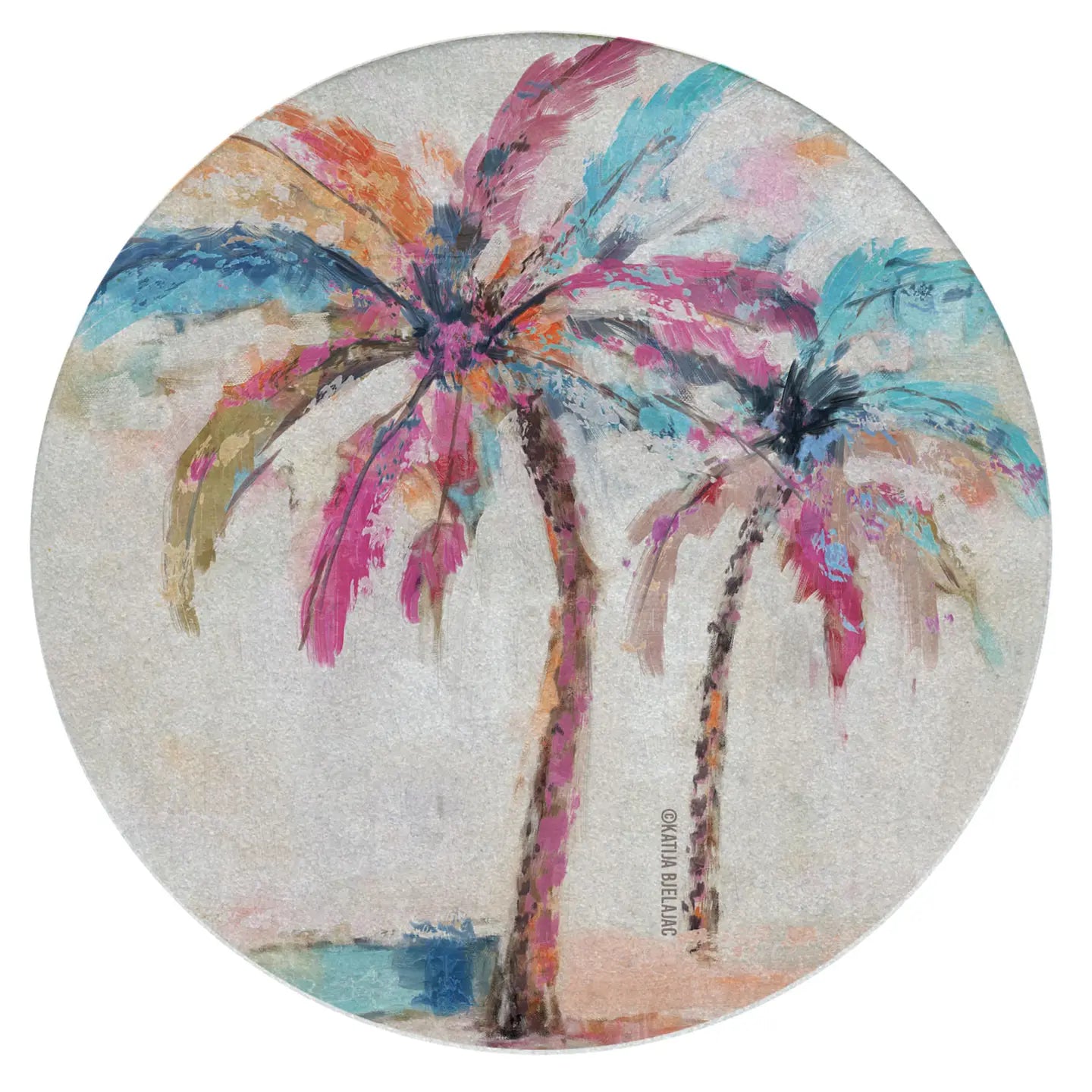 Painted Palms Sandstone Coaster
