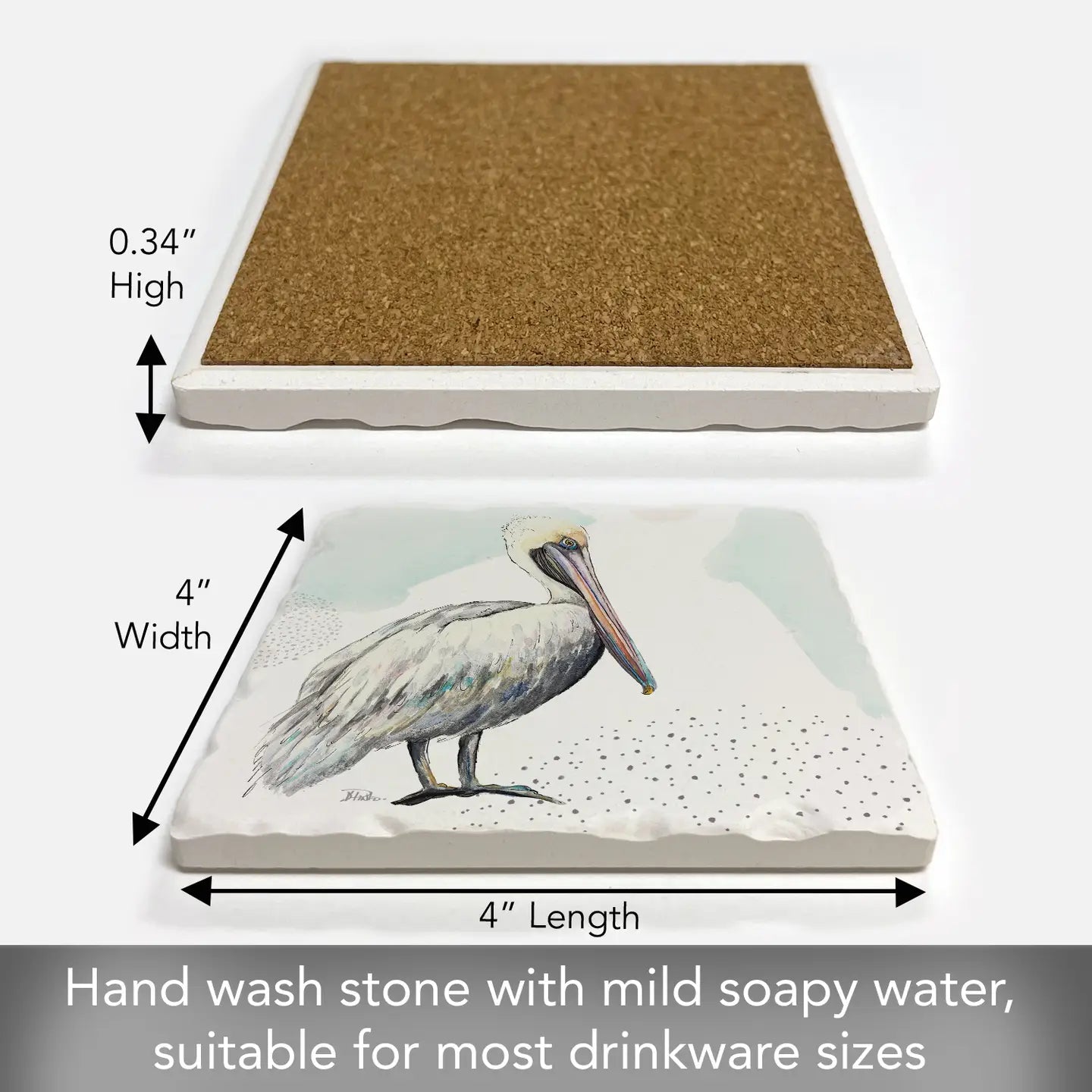 Pelican Absorbent Tumbled Tile Coaster