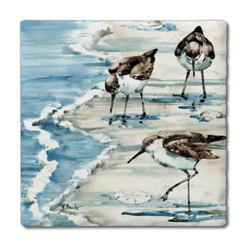 "Rockhampton Sandpipers" Tumbled Tile Coaster