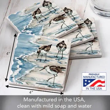 "Rockhampton Sandpipers" Tumbled Tile Coaster