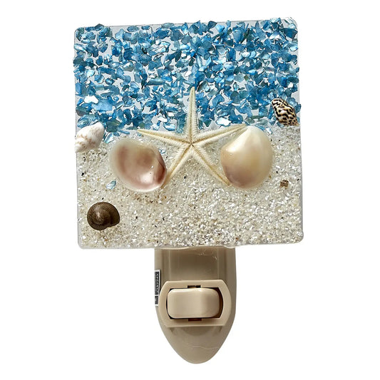 Sand & Sea w/ Starfish Square Led Boxed Night Light