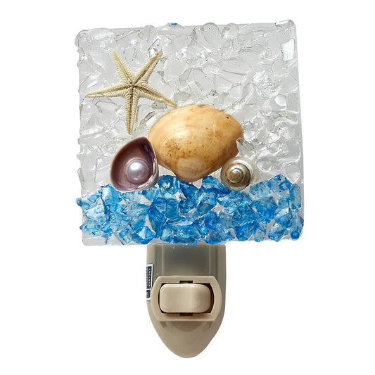 Sea & Sky w/ Clam Square Led Boxed Night Light