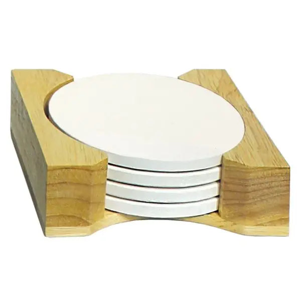 Wood Round Coaster Holder
