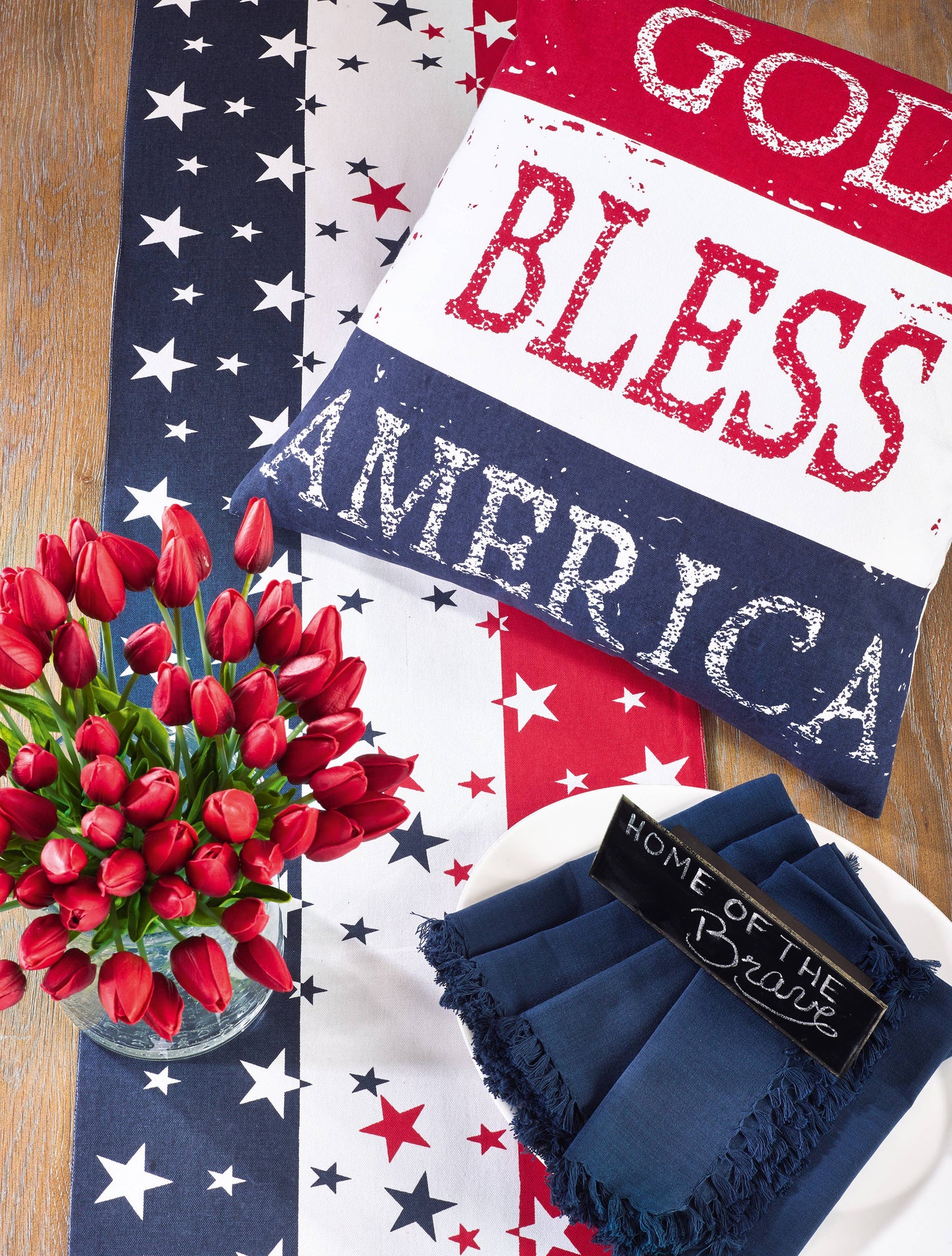 Stars & Stripes Table Runner – Patriotic Table Linen