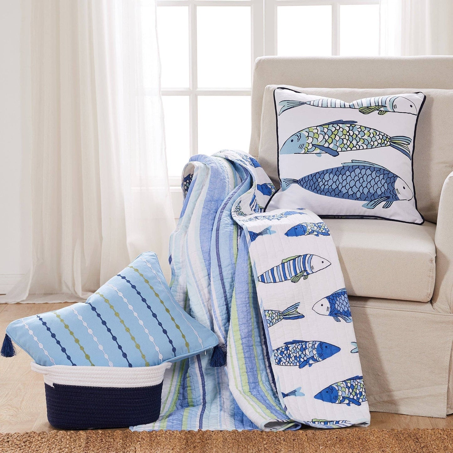 Catalina Fish Printed Fish pillow