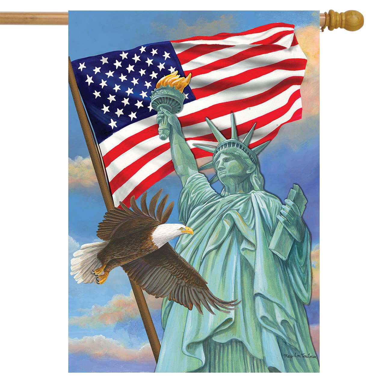 Symbols of Freedom House Flag