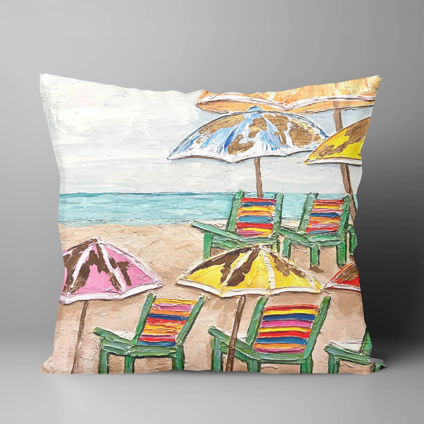 Chairs Beach Good Day Pillow