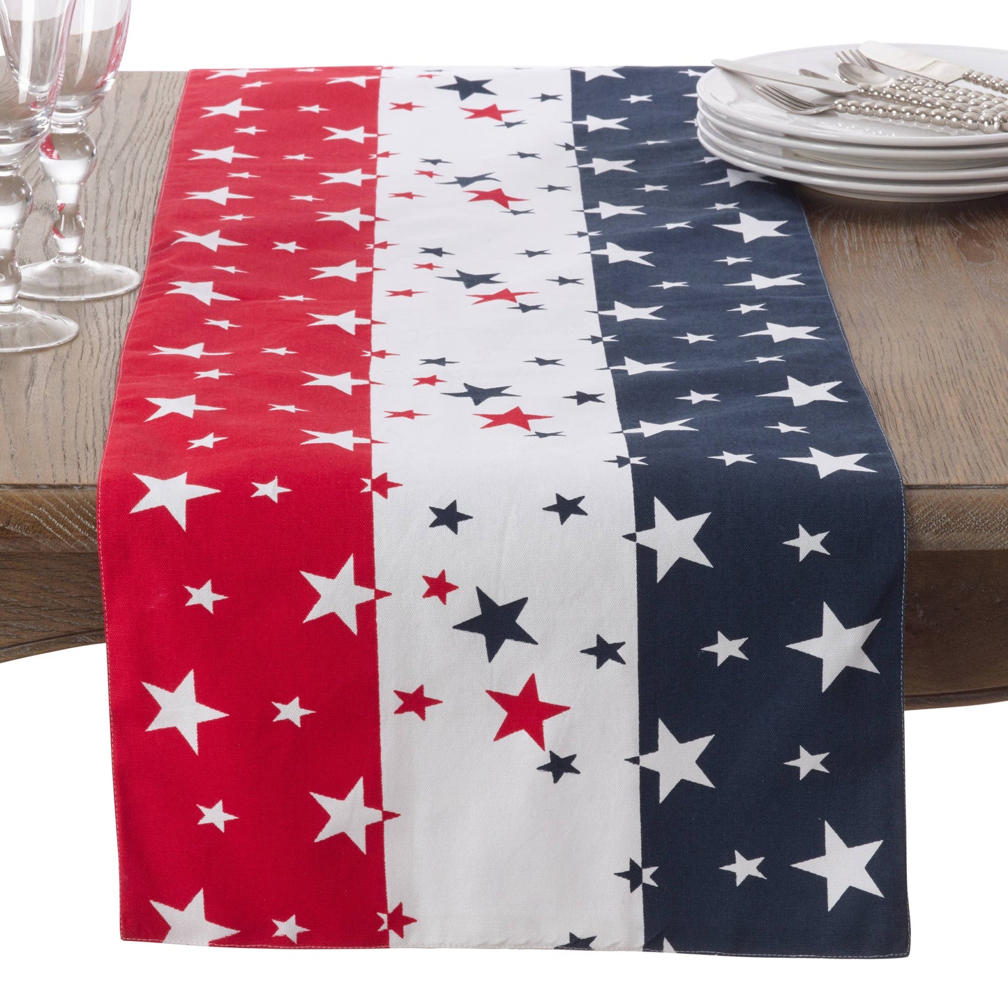 Stars & Stripes Table Runner – Patriotic Table Linen