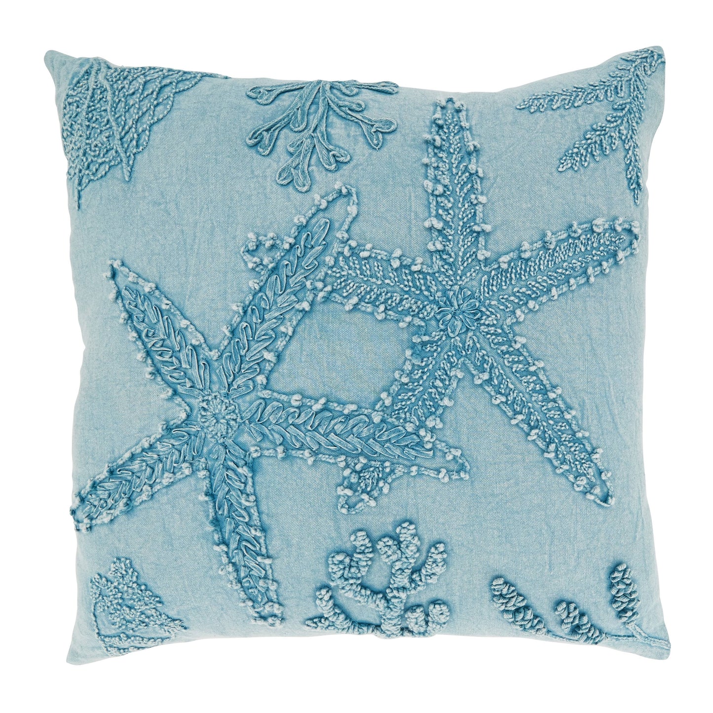 Aquatic Dreams Stonewashed Starfish Throw Pillow